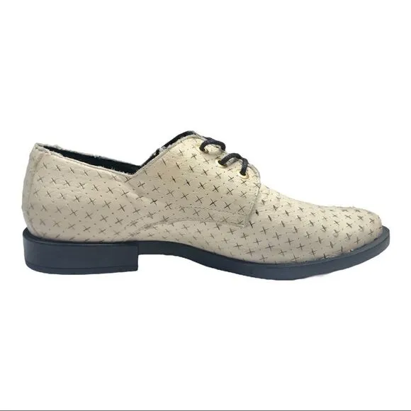 Miista London leather white lace up loafers size 38 EU or US women’s size 7.5