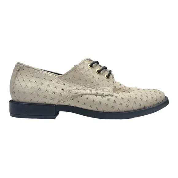 Miista London leather white lace up loafers size 38 EU or US women’s size 7.5