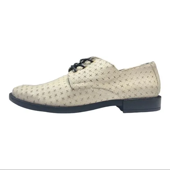 Miista London leather white lace up loafers size 38 EU or US women’s size 7.5