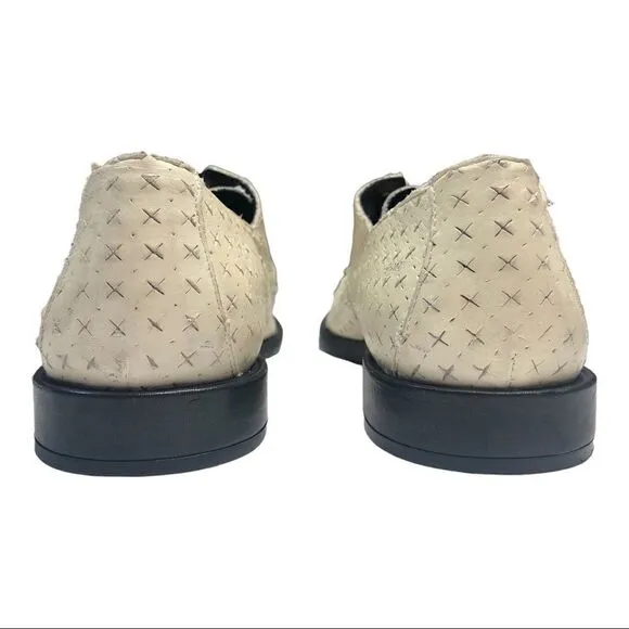 Miista London leather white lace up loafers size 38 EU or US women’s size 7.5