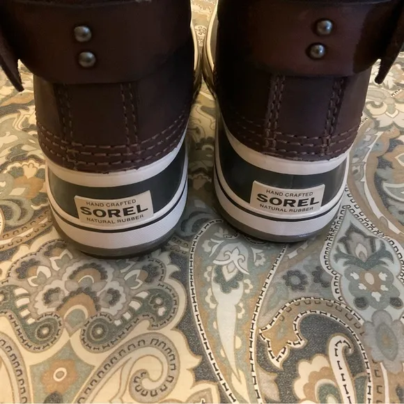 Mint Sorel Helen Of Tundra Leather Sherpa Tall Winter Boots Women’s Sz 7 Worn 1x
