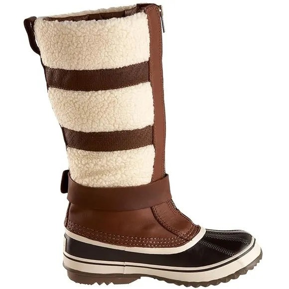 Mint Sorel Helen Of Tundra Leather Sherpa Tall Winter Boots Women’s Sz 7 Worn 1x