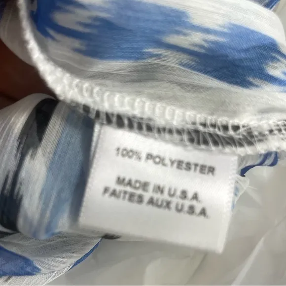 Misa Los Angeles -Dominika Blue &amp; White Striped Gauzy lined Dress Size XL