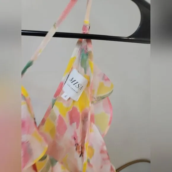 MISA LOS ANGELES miah dress in hello yellow flower mix Size Small