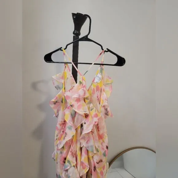MISA LOS ANGELES miah dress in hello yellow flower mix Size Small