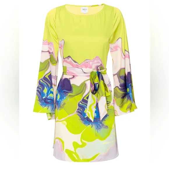 Misa Twiggy Dress- in Marble Flora