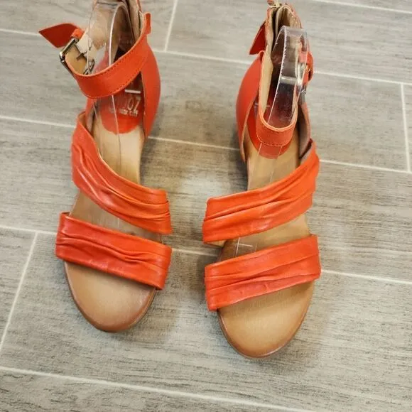 Miz Mooz Cassie Mandarin Leather Heeled Sandals