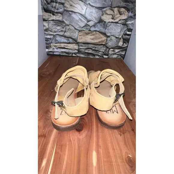 Miz Mooz - Leather Ankle-Strap Sandals - Fifi - Wheat - EU 41 Wide US 10.5