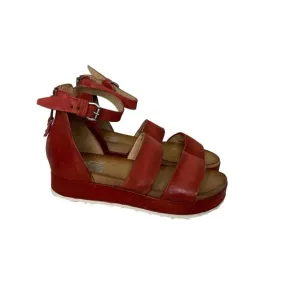 Miz Mooz Leather Ankle Strap Sandals Sunday Coral 37 US 7