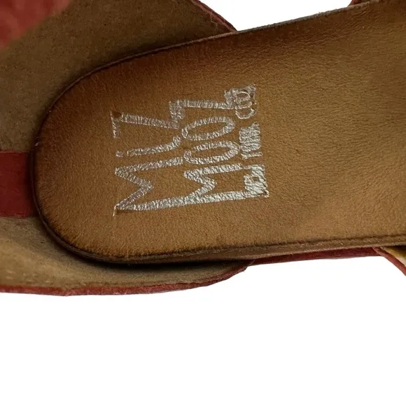 Miz Mooz Leather Ankle Strap Sandals Sunday Coral 37 US 7