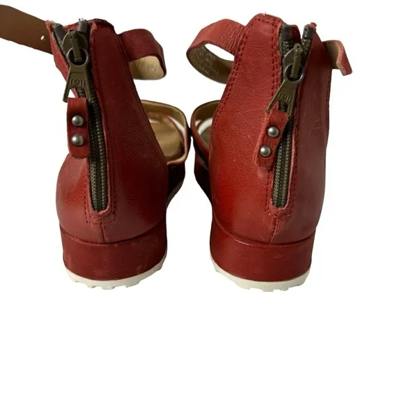 Miz Mooz Leather Ankle Strap Sandals Sunday Coral 37 US 7