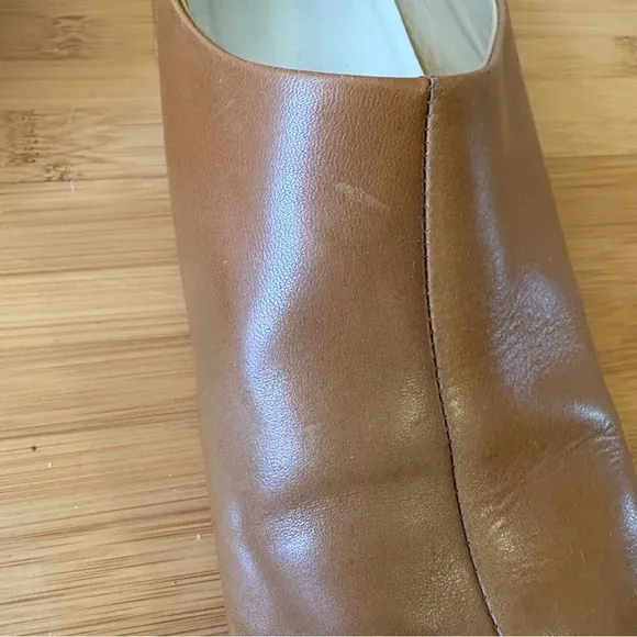 MM6 Maison Margiela Tan Square Toe Leather loafers - SIZE 38