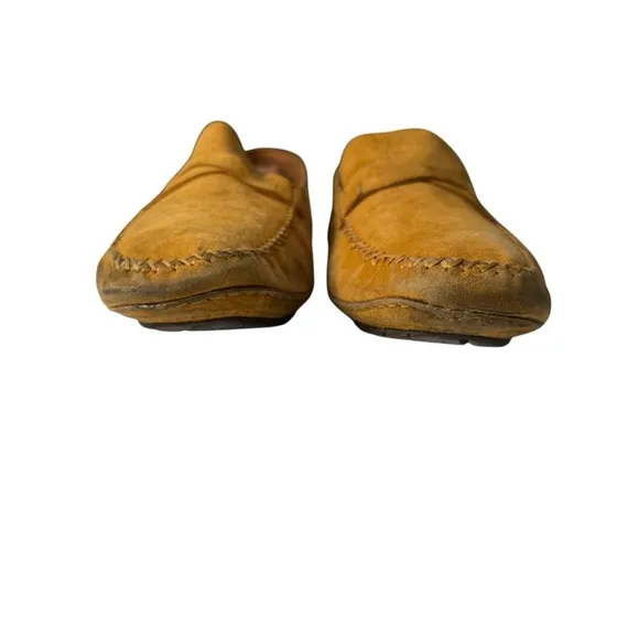 Moreschi Men’s Golden Yellow Suede Driving Shoes Slip On Loafers Size 12 US