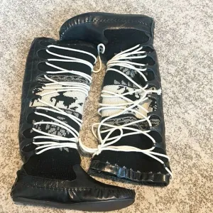Moroccan Style Handmade Leather &amp; Knit Boots 8.5