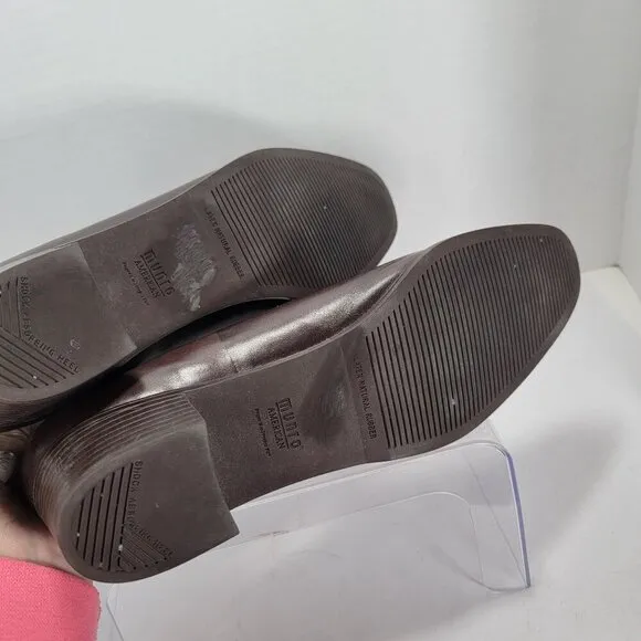 Munro Womens 10 Leather Slip-On Loafers Brown Office Business Casual Made in USA