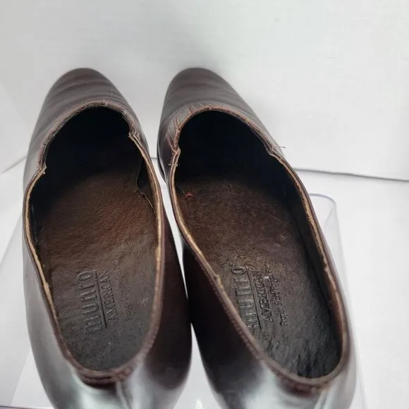 Munro Womens 10 Leather Slip-On Loafers Brown Office Business Casual Made in USA