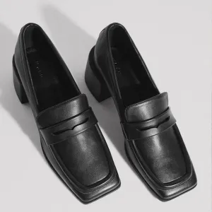 NA-KD Squared Toe Heeled Loafers