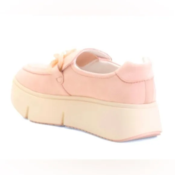 NAKED FEET Leather Platform Slip On Loafers/ Color: Rosette (Blush Pink)…