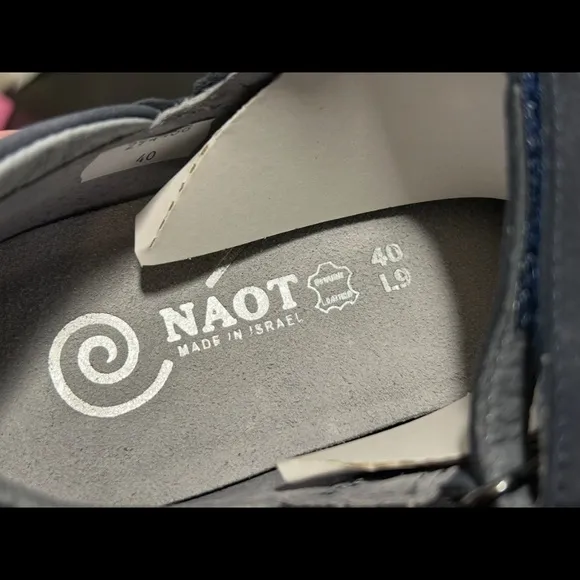 NAOT Agathis Mary Jane Shoes Flats Navy Velvet Nubuck Size EU 40/US 9-9.5