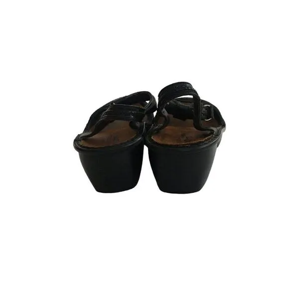 Naot black womens sandals size 38
