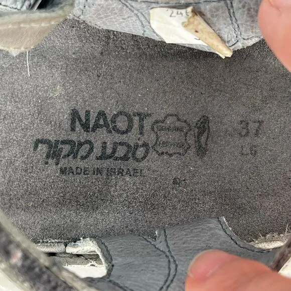 NAOT Celosia Slate Vintage Leather Sandals Women's Size 37 (US 6-6.5)