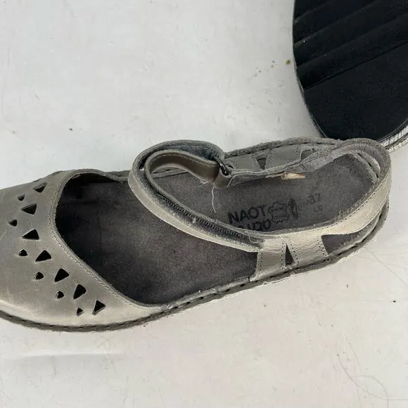 NAOT Celosia Slate Vintage Leather Sandals Women's Size 37 (US 6-6.5)
