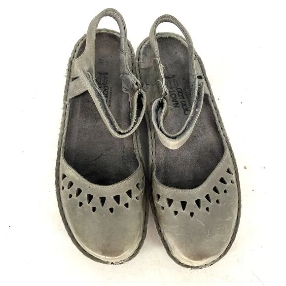NAOT Celosia Slate Vintage Leather Sandals Women's Size 37 (US 6-6.5)