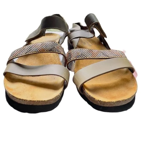 NAOT Gwyneth Leather Ankle Strap Sandals Shoes Size 39/8-8.5