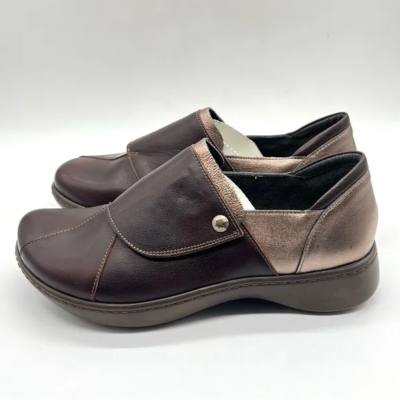 NAOT Womens 39 EU 8 - 8.5 US Lagoon Brown Leather Comfort Loafers Flats Shoes