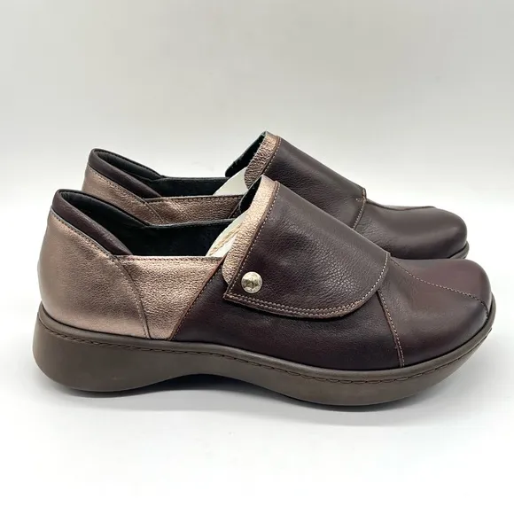 NAOT Womens 39 EU 8 - 8.5 US Lagoon Brown Leather Comfort Loafers Flats Shoes