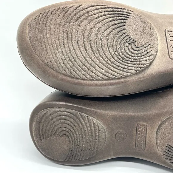 NAOT Womens 39 EU 8 - 8.5 US Lagoon Brown Leather Comfort Loafers Flats Shoes