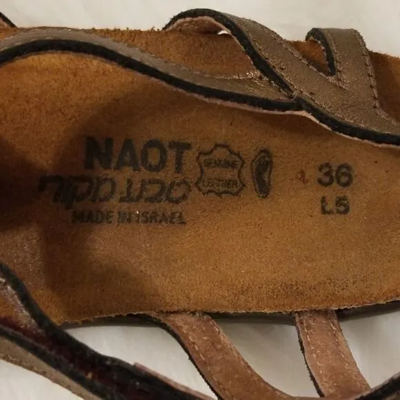 Naot cork and leather sandals