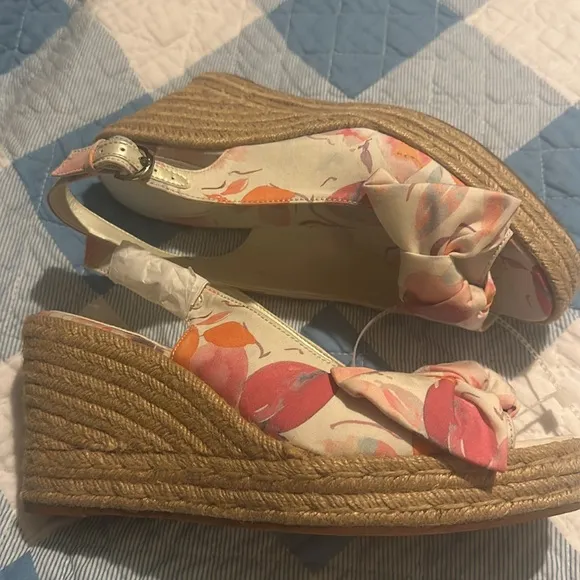 Naturalizer Bettina Floral Fabric Espadrille Platform Wedge Sandals