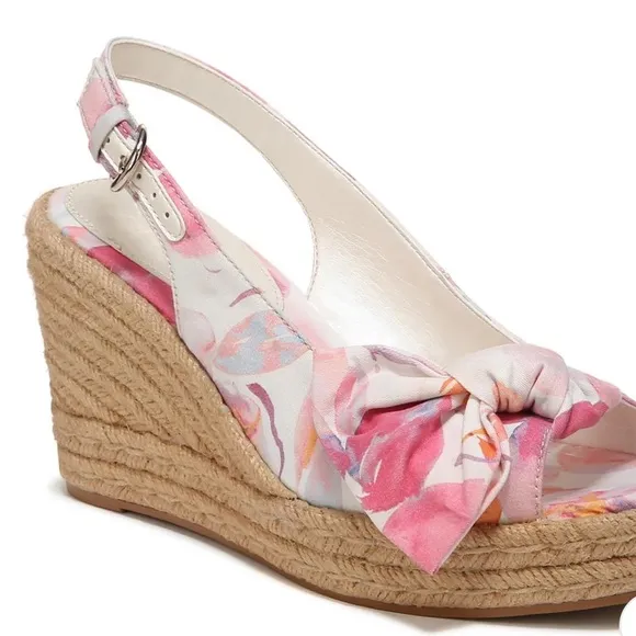 Naturalizer Bettina Floral Fabric Espadrille Platform Wedge Sandals