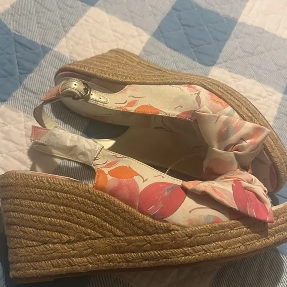 Naturalizer Bettina Floral Fabric Espadrille Platform Wedge Sandals
