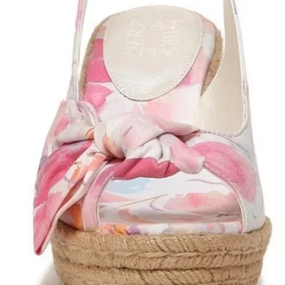 Naturalizer Bettina Floral Fabric Espadrille Platform Wedge Sandals
