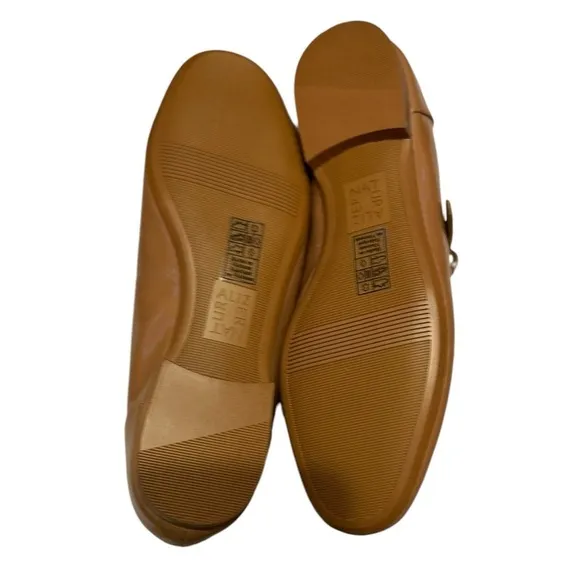 Naturalizer NWT Women’s Leather  KellyMary Jane Flat in Hazelnut Brown Sz 7W