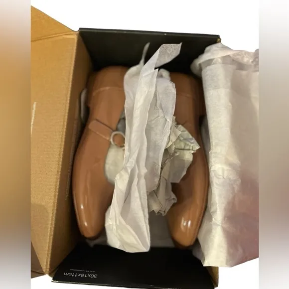 Naturalizer NWT Women’s Leather  KellyMary Jane Flat in Hazelnut Brown Sz 7W