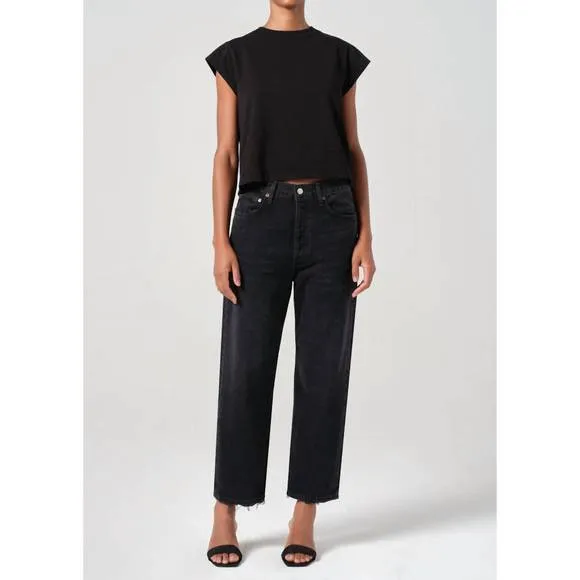 NEW AGOLDE 90's mid rise straight jeans in tar