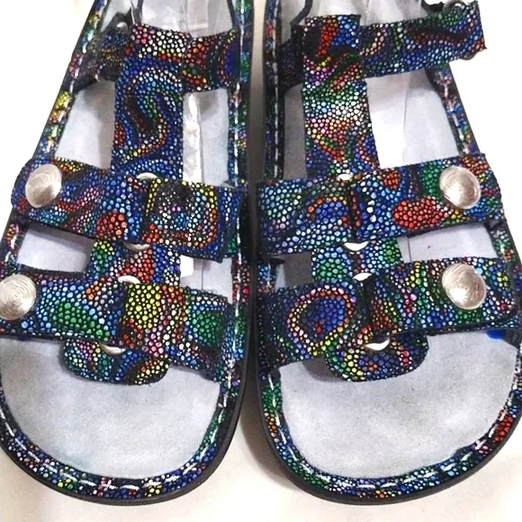 NEW Alegria Women's Kleo Adjustable Multi Straps Gladiator Leather Sandals EU 41