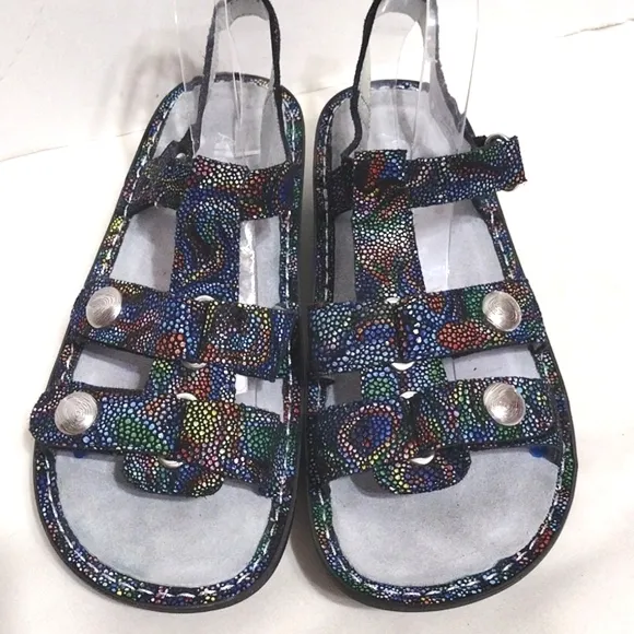 NEW Alegria Women's Kleo Adjustable Multi Straps Gladiator Leather Sandals EU 41