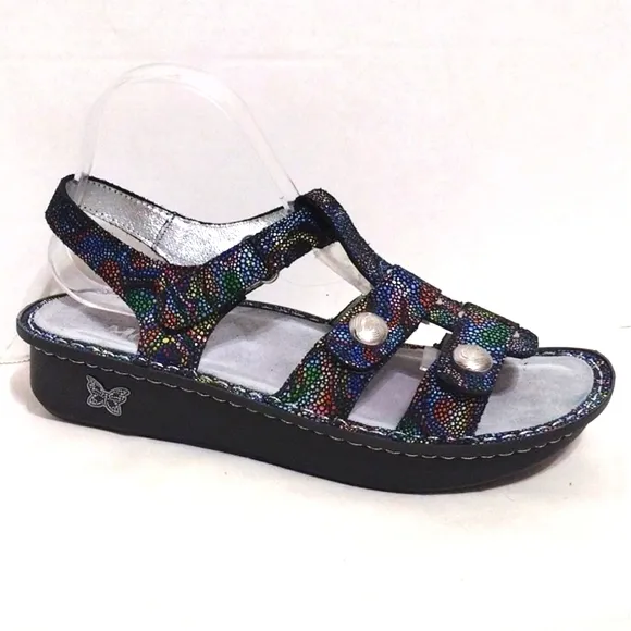 NEW Alegria Women's Kleo Adjustable Multi Straps Gladiator Leather Sandals EU 41