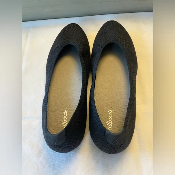 NEW ALLBIRDS TREE BREEZER NEW BLACK FLATS SIZE W 10.5