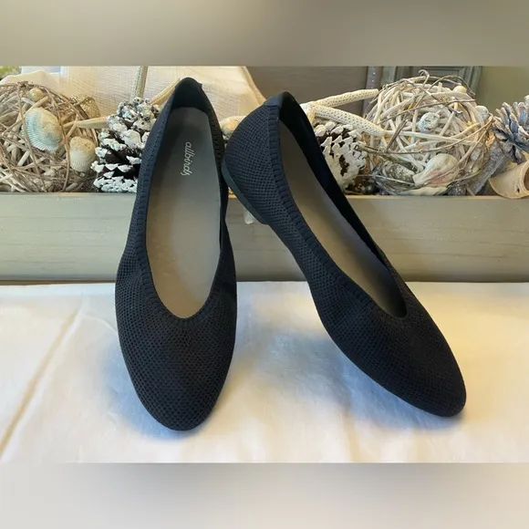 NEW ALLBIRDS TREE BREEZER NEW BLACK FLATS SIZE W 10.5