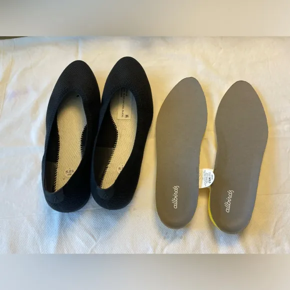 NEW ALLBIRDS TREE BREEZER NEW BLACK FLATS SIZE W 10.5