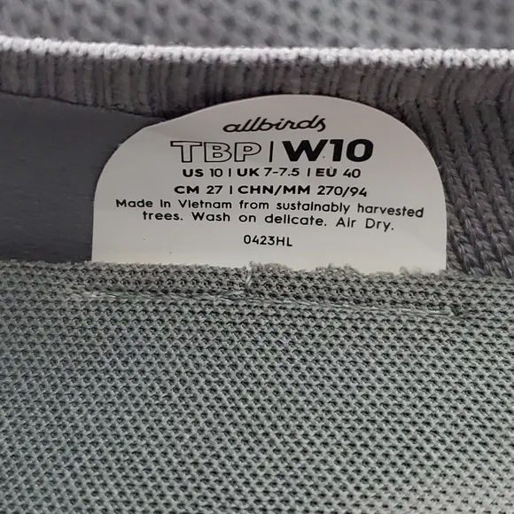 NEW Allbirds Women's Tree Breezers Point Flats Gray