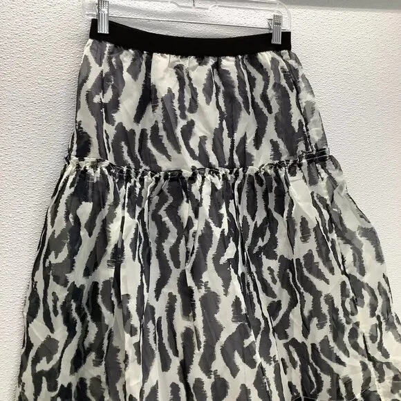 NEW ANTHROPOLOGIE x MAEVE Women's Skirt Full Midi Size M Black