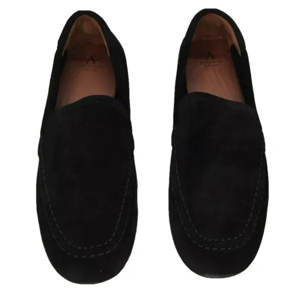 NEW AQUATALIA Womens Qaitlin Slip On Flats Moccasin Shoe Black Suede Size 10