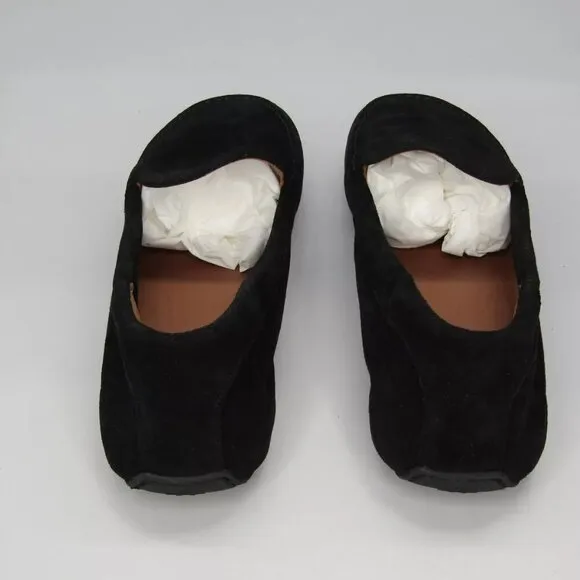 NEW AQUATALIA Womens Qaitlin Slip On Flats Moccasin Shoe Black Suede Size 10