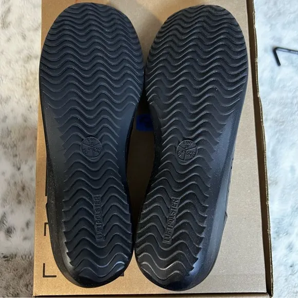 New Ara Black Leather Avril Slip-On Ballet Flats sz 7.5